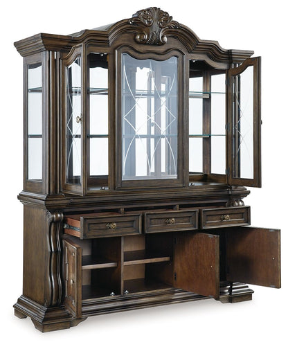 Maylee - Dining Buffet And Hutch - Dark Brown