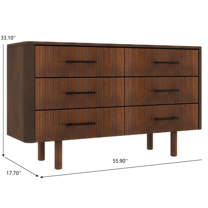 Logan - Dresser With 6 Drawers - Brown