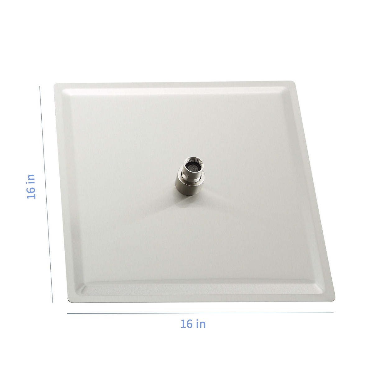 16" Square Rainfall Shower Head Fixed Wall Mount With Full Body Coverage & Self Cleaning Silicone Nozzles