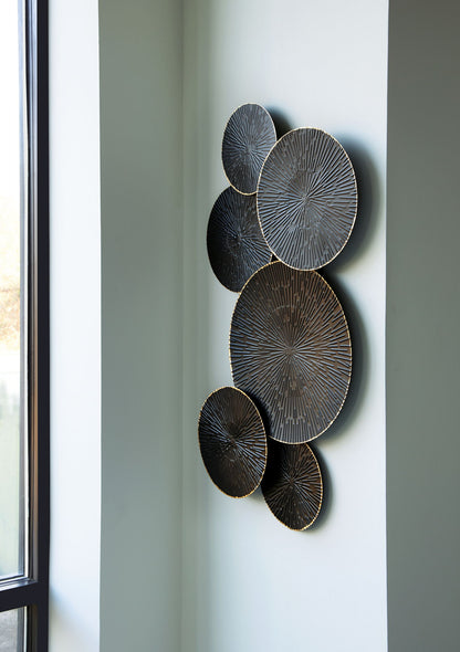 Rhetlen - Wall Decor - Black / Gold Finish
