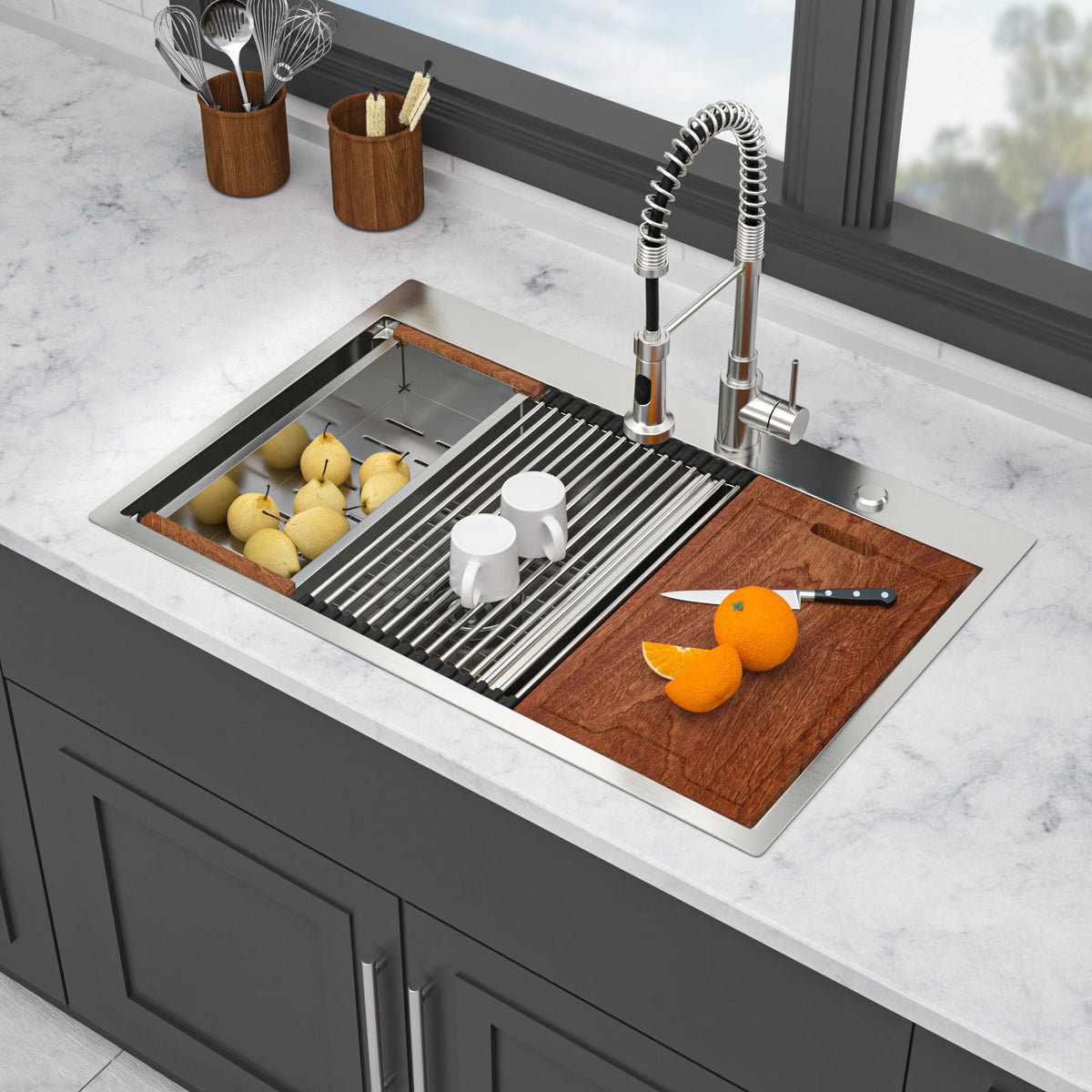 Topmount Drop In Kitchen Sink With Double Bowl Design