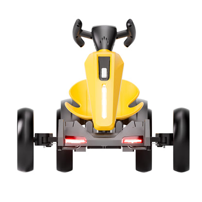Electric Kids Pedal Go Kart With Adjustable Seat, Foldable Design