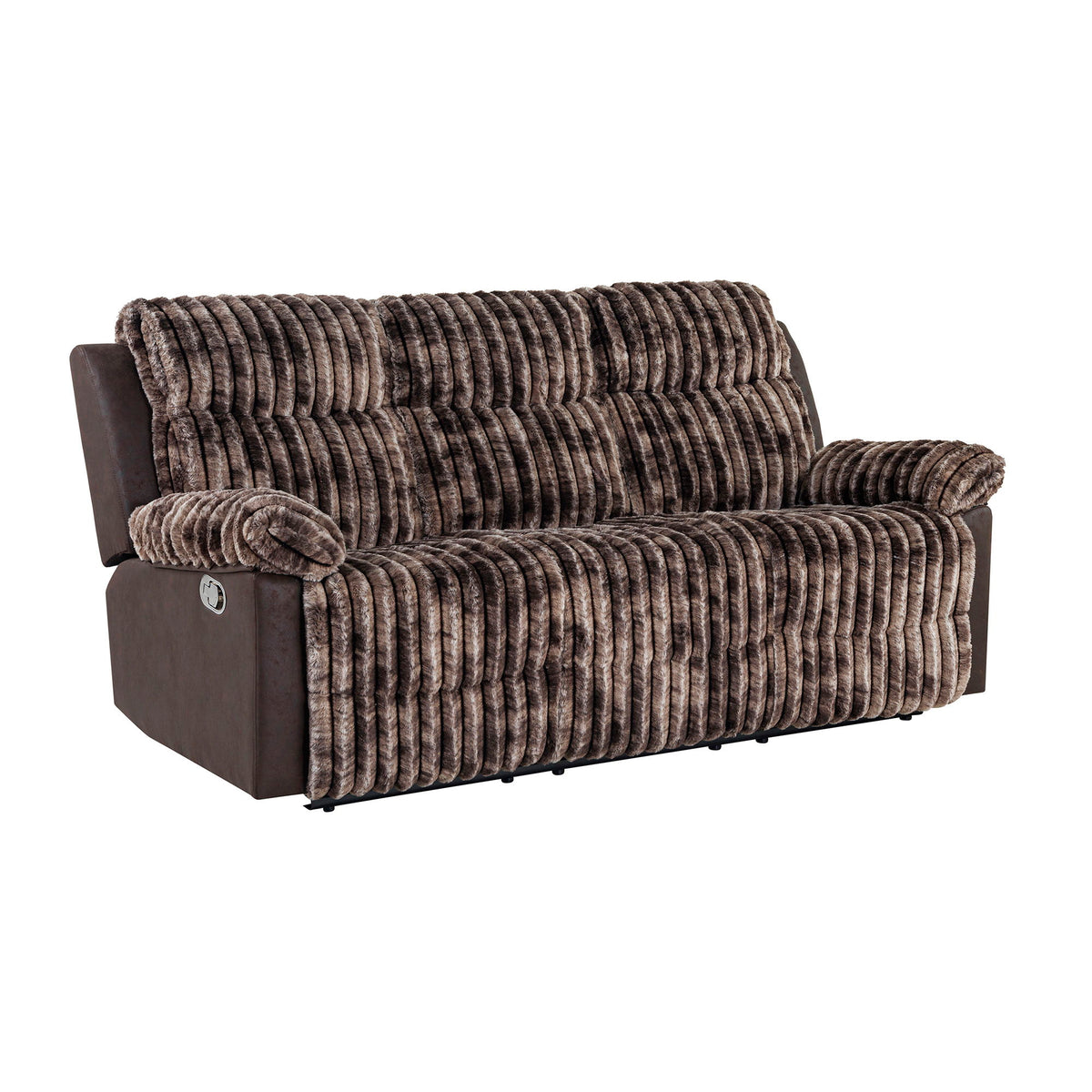 Brenda - Sofa With Manual Recline Function - Brown