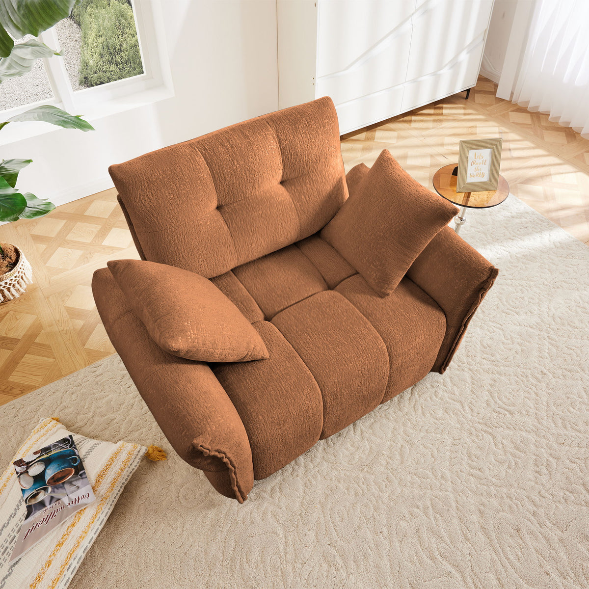 Modern Ergonomic Single Seater Sofa With High Resilience Cushions