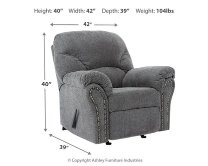 Allmaxx - Rocker Recliner - Pewter