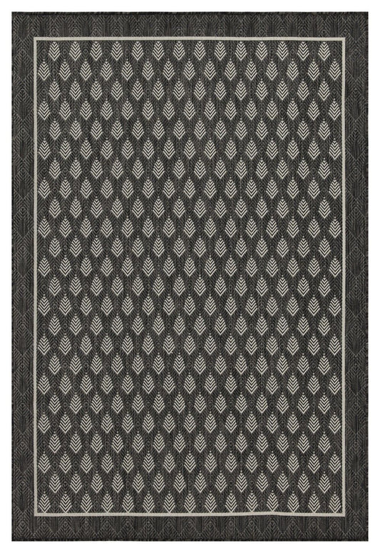 Sunshine - 5'3" X 7'3" Indoor, Outdoor Polypropylene Area Rug - Anthracite