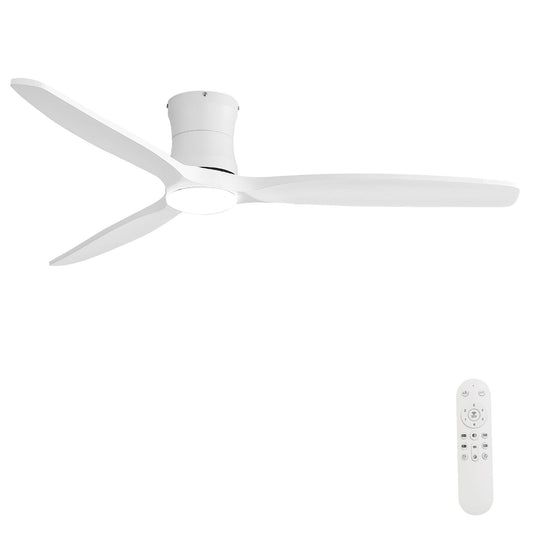 52" Ceiling Fan With Light, Dimmable DC Reversible Motor, 3 Blades