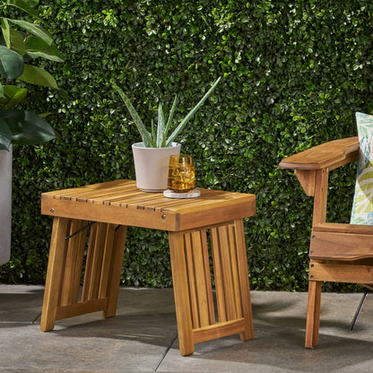 Temptation - Outdoor Foldable Side Table With Slat Design