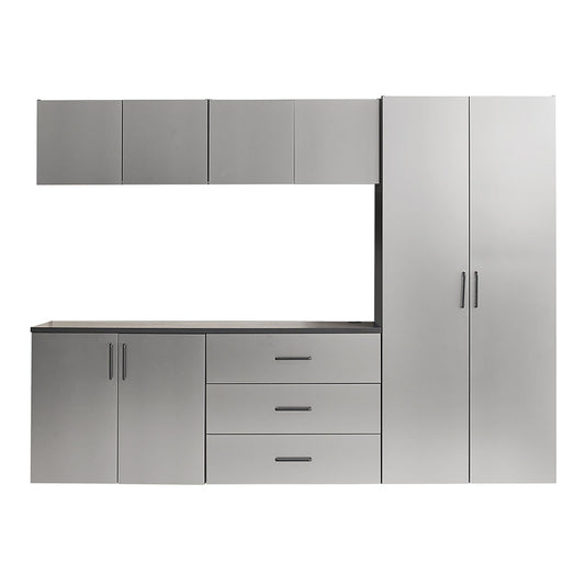 Astro Series - Garage Cabinet Set B With Soft Closing Drawers - Metallic Gray