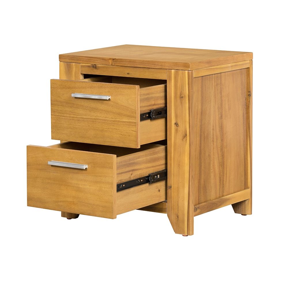 Nightstand - Natural Wood / Brown