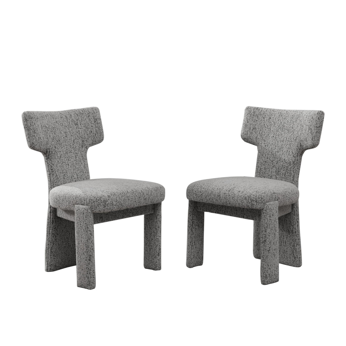 Armless Curved Back Accent Chairs