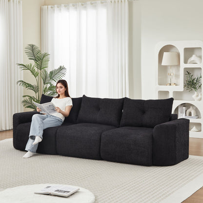 3 Seater With Thickened Armrests Sofa For Living Room