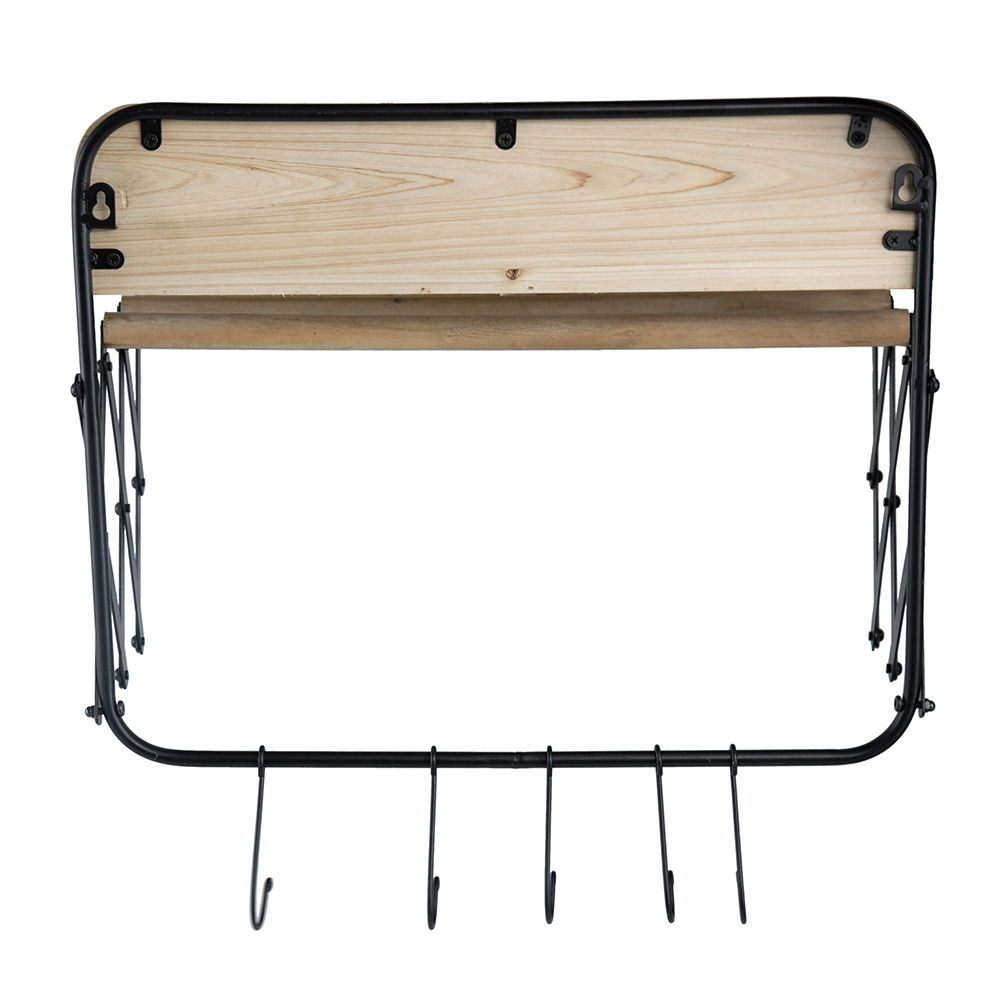 Laundry Rack With Accordion Design - Brown / Black - Black Brown