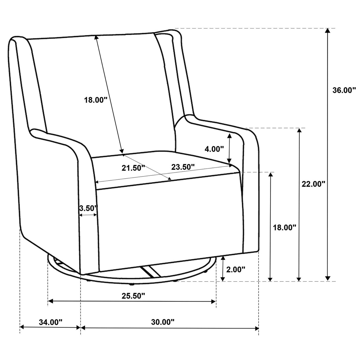 Omari - Swivel Glider Chair