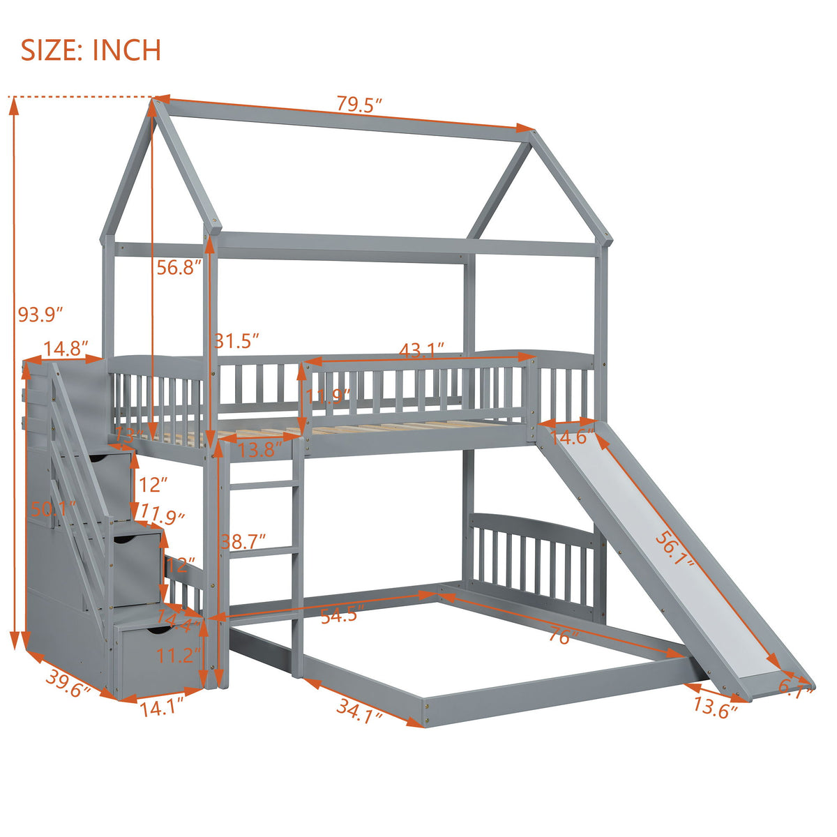 House Bunk Bed With Slide