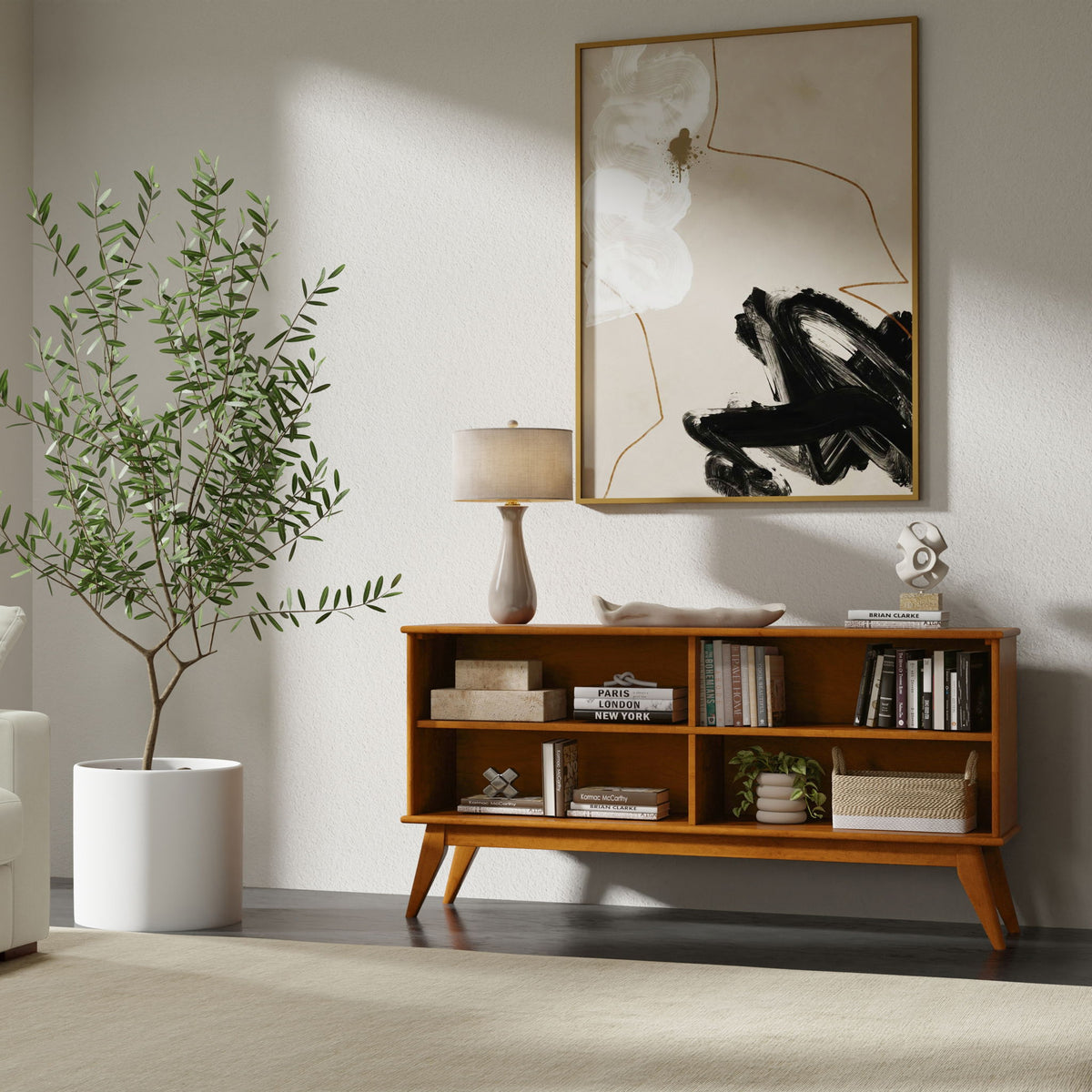 Draper - Handcrafted Low Bookcase