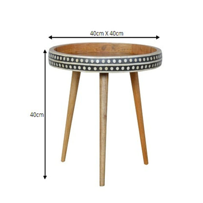 Small Patterned Nordic Style End Table