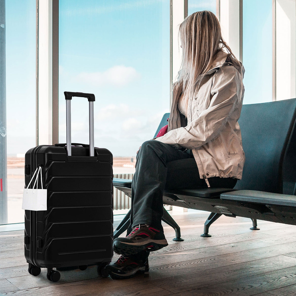 3 Pieces Set 20" / 24" / 28" Spinner Wheel Luggage With Combination Lock
