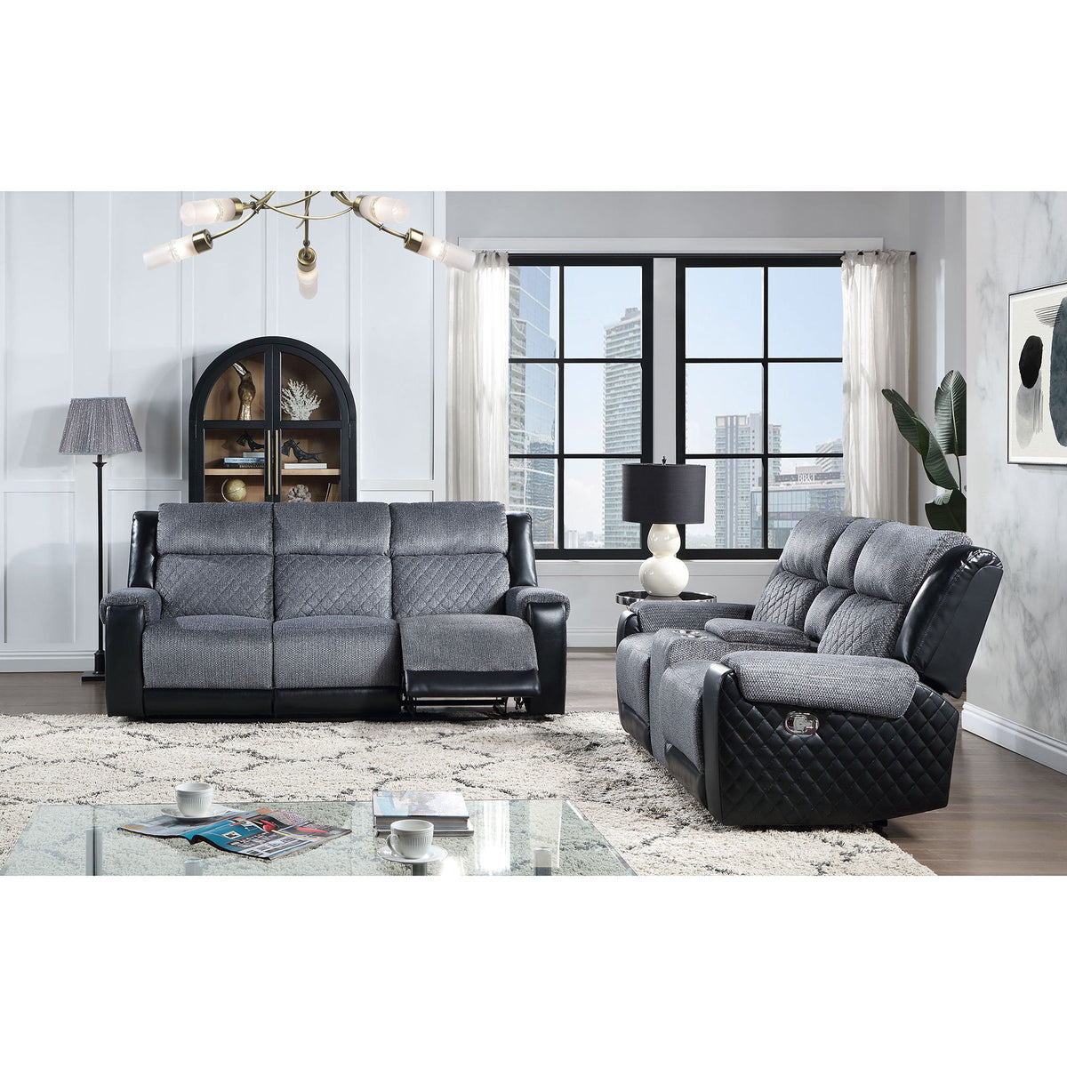 Alicia - Reclining Sofa - Gray