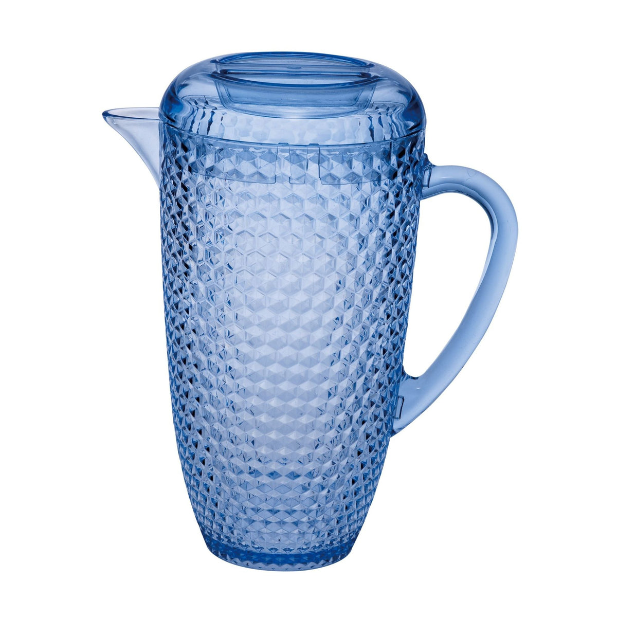 Diamond Cut Unbreakable Plastic Water Pitcher With Lid
