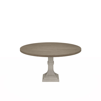 Tannen - Round Dining Table - White / Gray