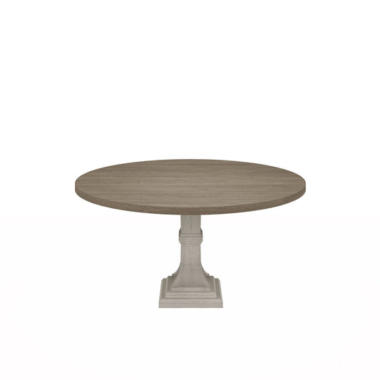 Tannen - Round Dining Table - White / Gray