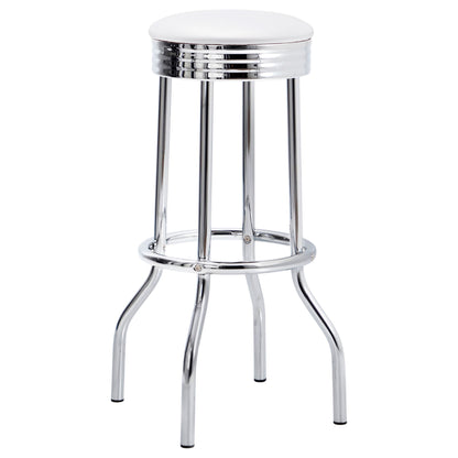 Midge - Upholstered Swivel Bar Stool (Set of 2) - White