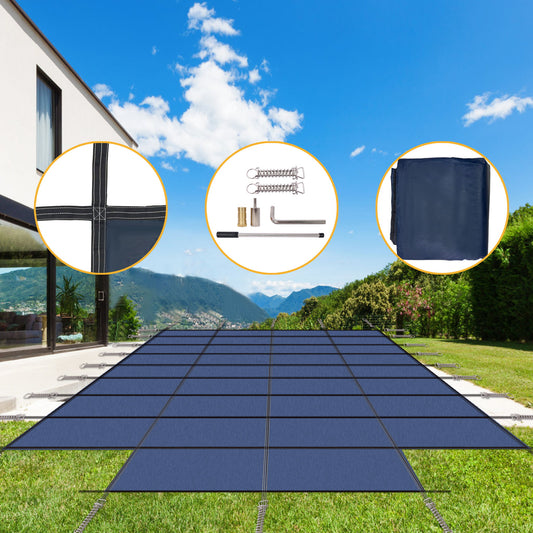 20 X 40 Ft High Strength Pool Safety Cover For Rectangular Inground Winter Swimming Pools