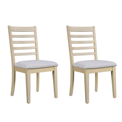 Upholstered Armless Chairs With High Ladder Back
