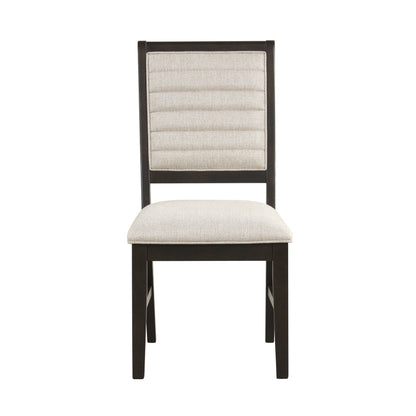 Plateau - Side Chair (Set of 2) - Rustic Espresso / Beige