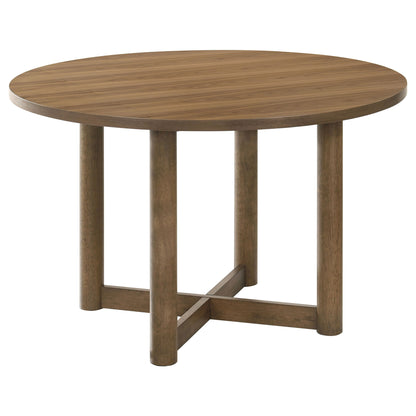 Graham - 5 Piece Round Dining Table Set - Walnut