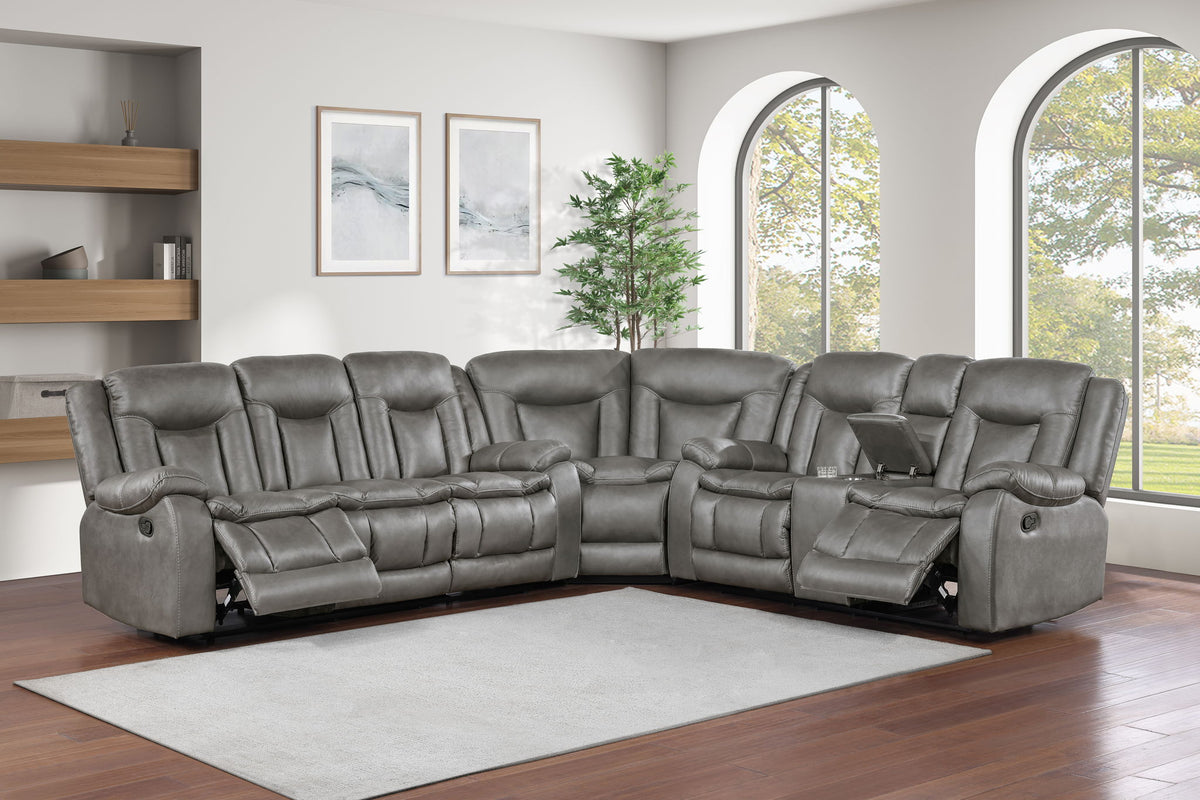 Morello - 3 Piece Manual Sofa/Loveseat/Wedge