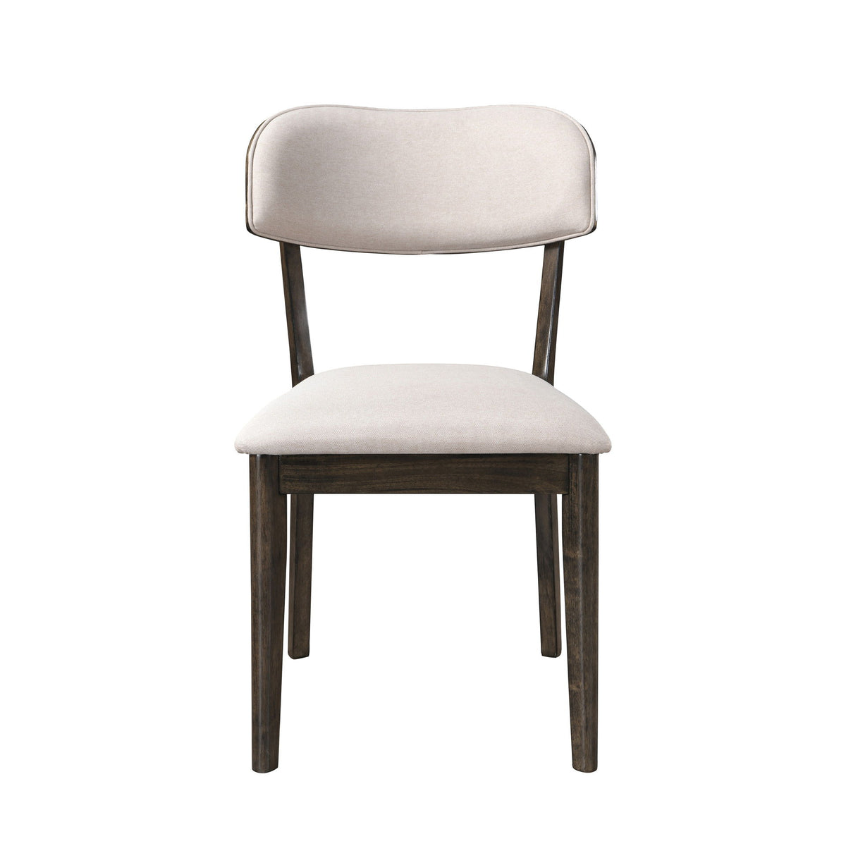 Rex - Open Back Dining Chair (Set of 2) - Walnut Brown / Beige