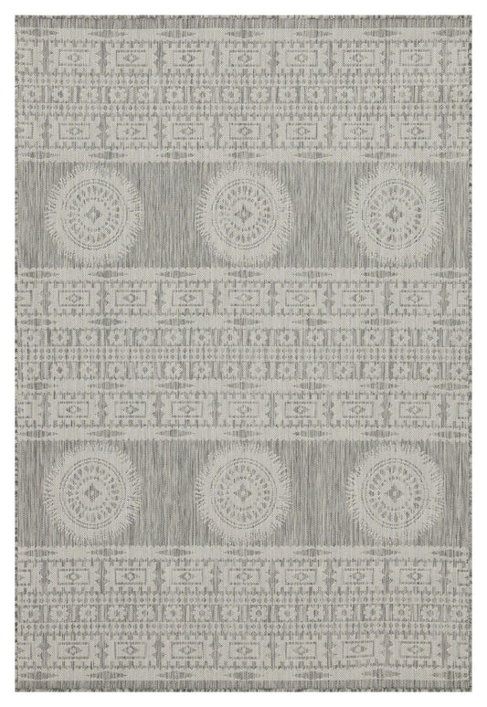 Sunshine - 5'3" X 7'3" Indoor, Outdoor Area Rug Polypropylene - Silver