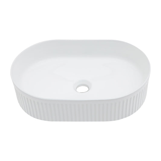 Vessel Oval Bathroom Sink - White