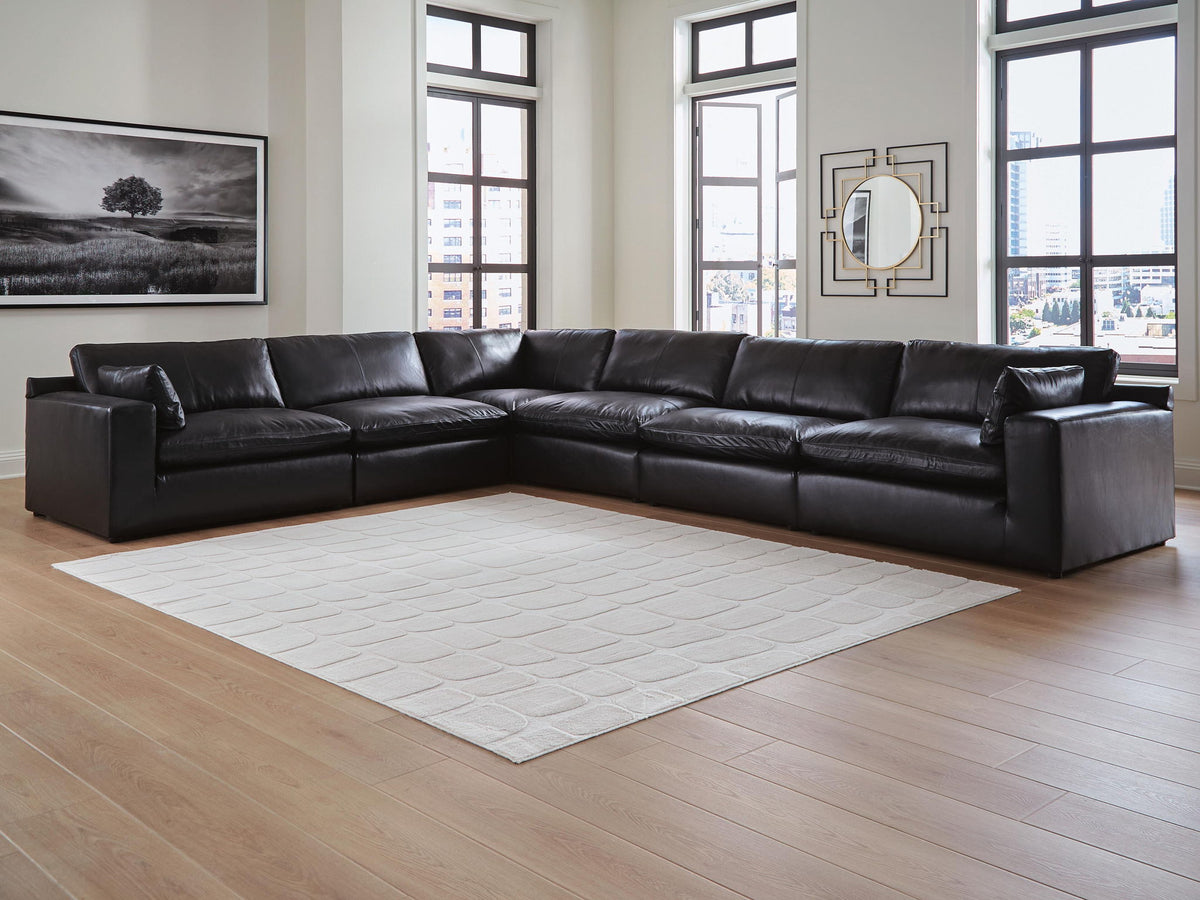 Emilia - 6-Piece Sectional - Black