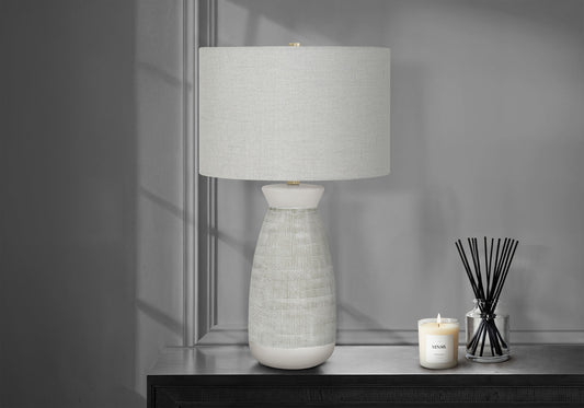 Lighting, Table Lamp, Ceramic, Contemporary - Gray