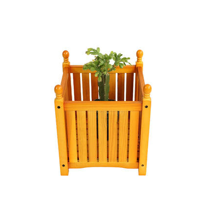 Square Outdoor Flower And Herb Pot - Teak