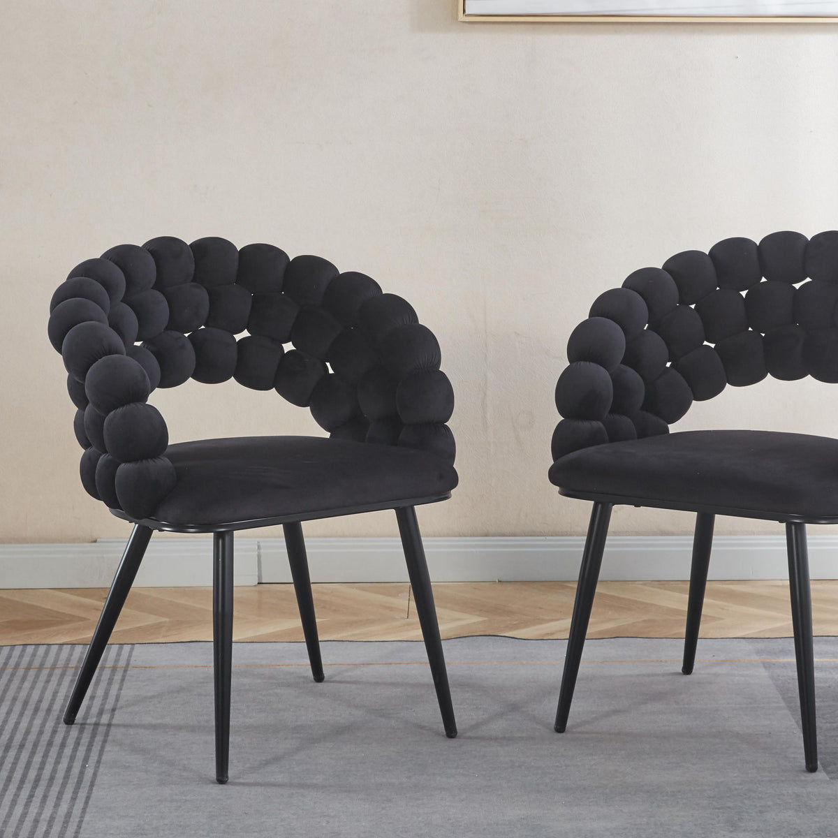 Modern Chair With Tube Legs, Soft Cushions And Comfortable Backrest