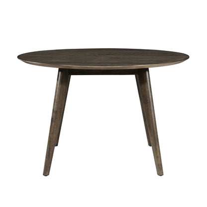 Rex - 48" Round Dining Table - Walnut Brown