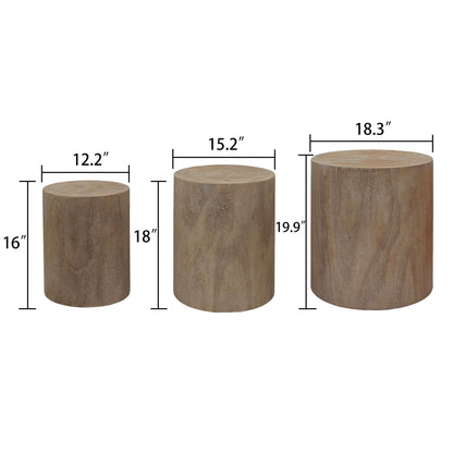 Cylinder Nesting Tables (Set of 3)