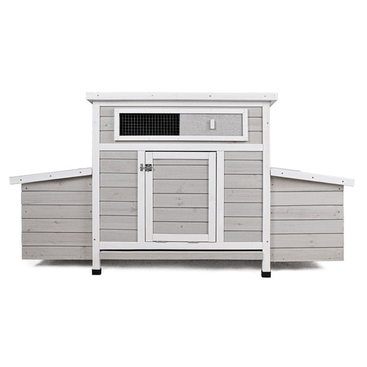 Large Chicken Coop Outdoor Hen House & Dual Nesting Boxes