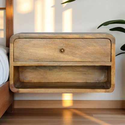 Curve Upper Slot Floating Nightstand
