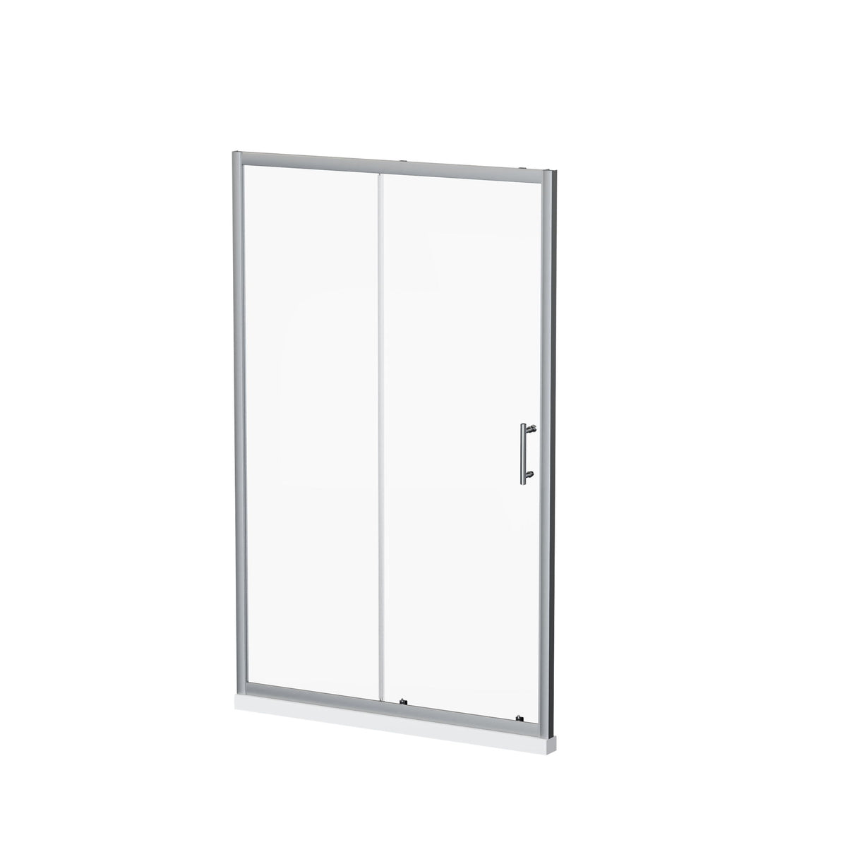 Single Sliding Shower Door With Handle - Chrome