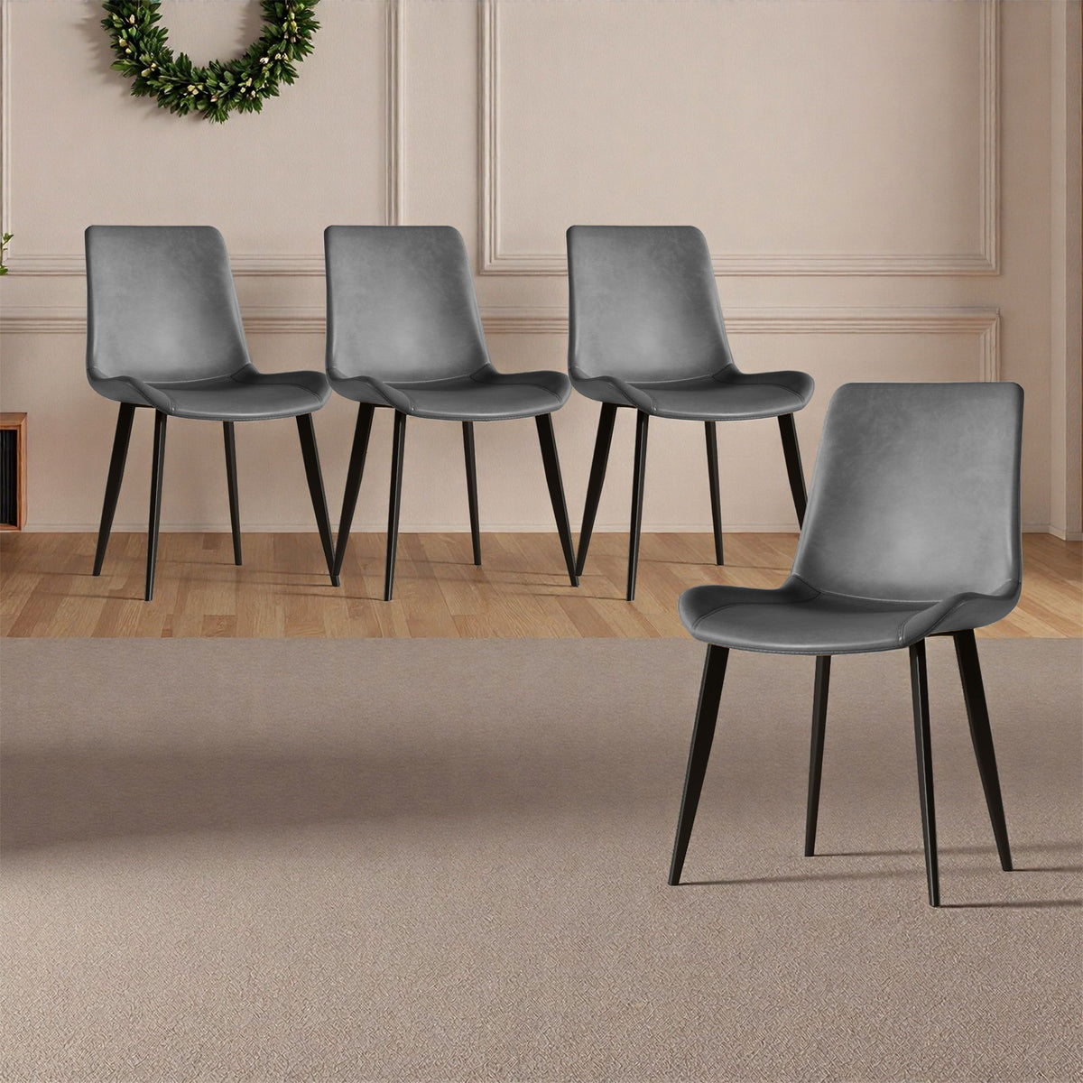 Modern Dining Chairs Ergonomic Design For Kitchen (Set of 4)