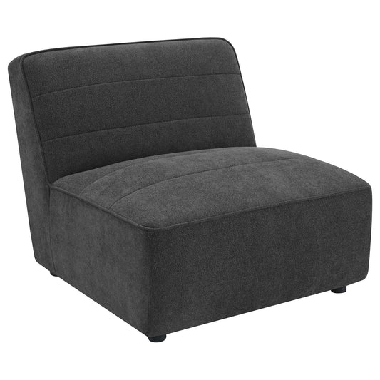 Ortega - Upholstered Armless Chair - Charcoal