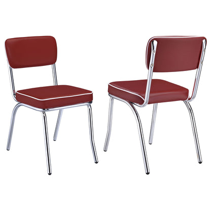 Open Back Upholstered Side Chairs (Set of 2)