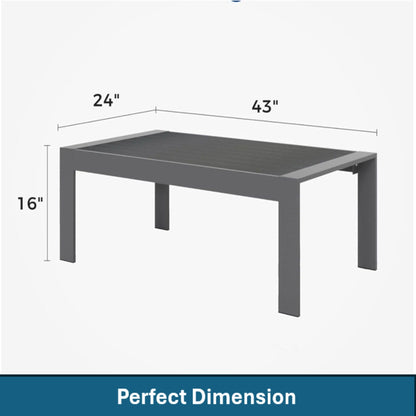 Modern Rectangle Outdoor Coffee Table