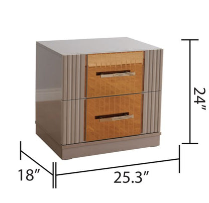 Lorenzo - Drawer Nightstand - Gray
