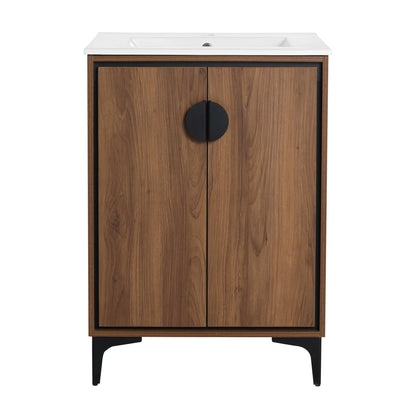 Modern Bathroom Vanity With Top Sink, Engineered Wood Storage Cabinet